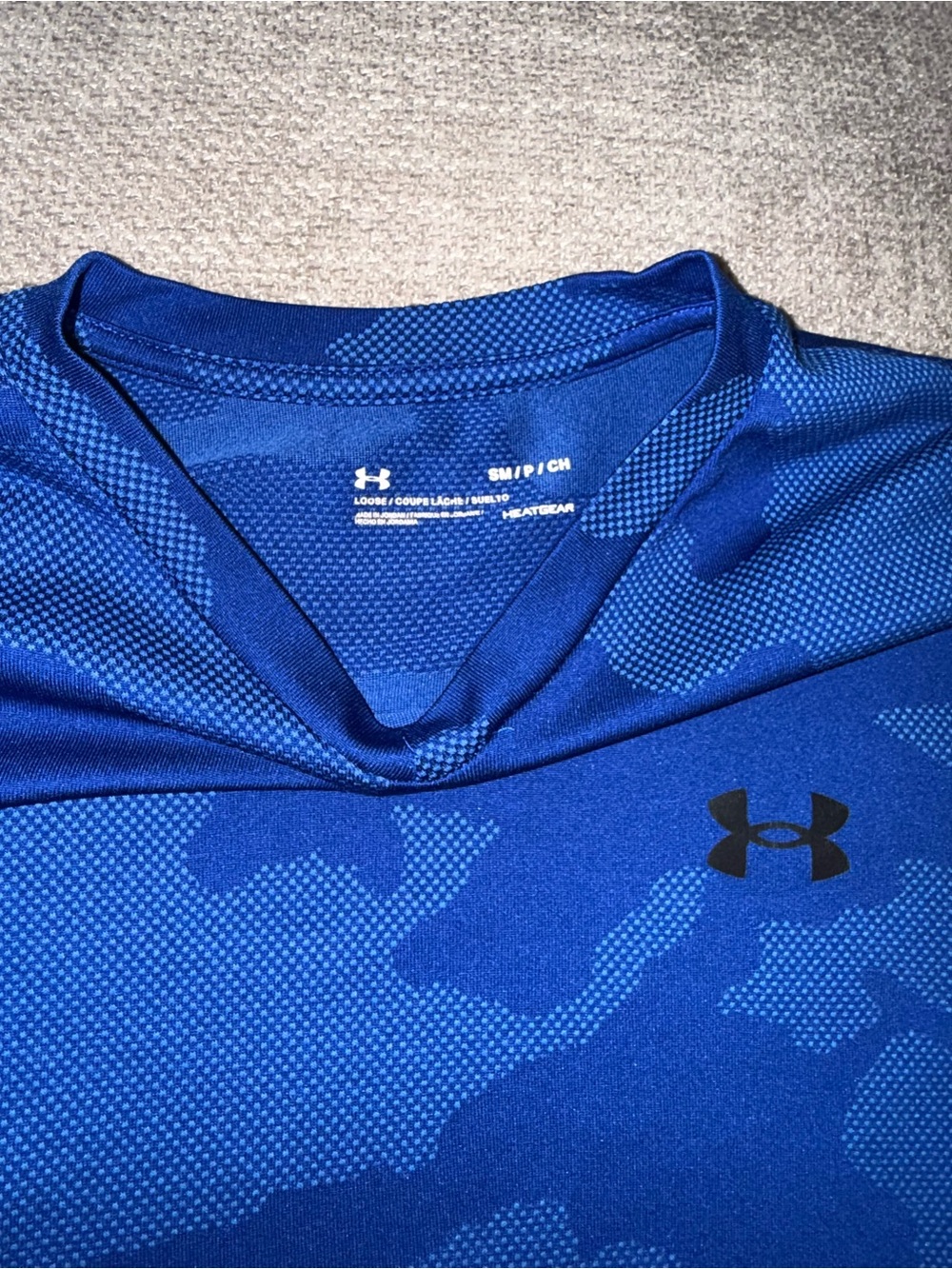 Under Armour Men’s Royal Blue Camo Performance Short Sleeve Shirt